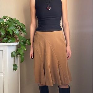 Vintage 90’s I.N. Studio Suede Paneled Midi Skirt